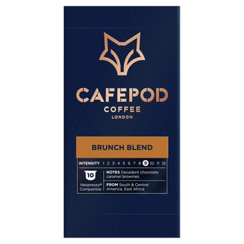 Cafepod Brunch Mischung Nespresso -kompatible Aluminiumkaffee -Kaffee 10 pro Packung