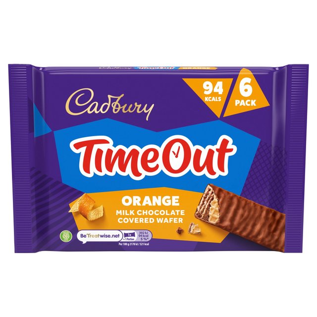 Cadbury Timeout Orange Milk Chocolate Multipack 6 x 20g - Sonderangebot