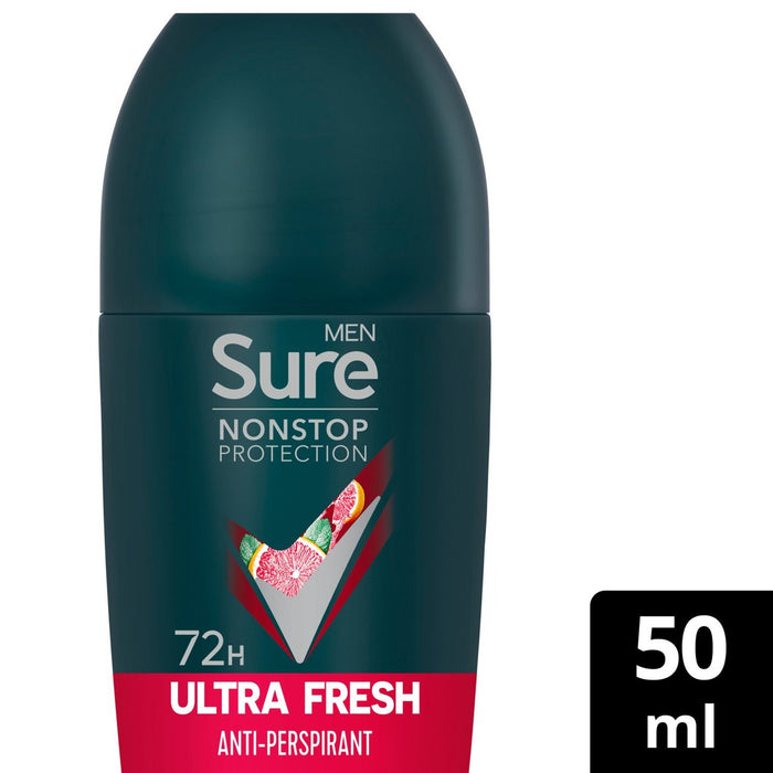 Sure hommes 72hr Rouleau de déodorant antiparerspirant non-stop sur Ultra Fresh 50 ml