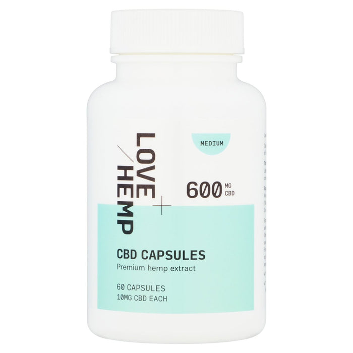 Liebe Hanf CBD -Kapseln 600 mg 60 pro Pack