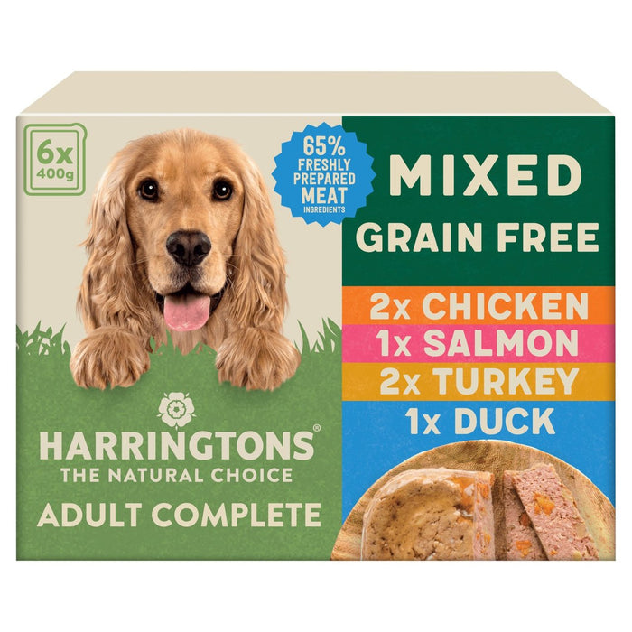 Harringtons Flavors mixtos Comida para perros húmedos 6 x 400g