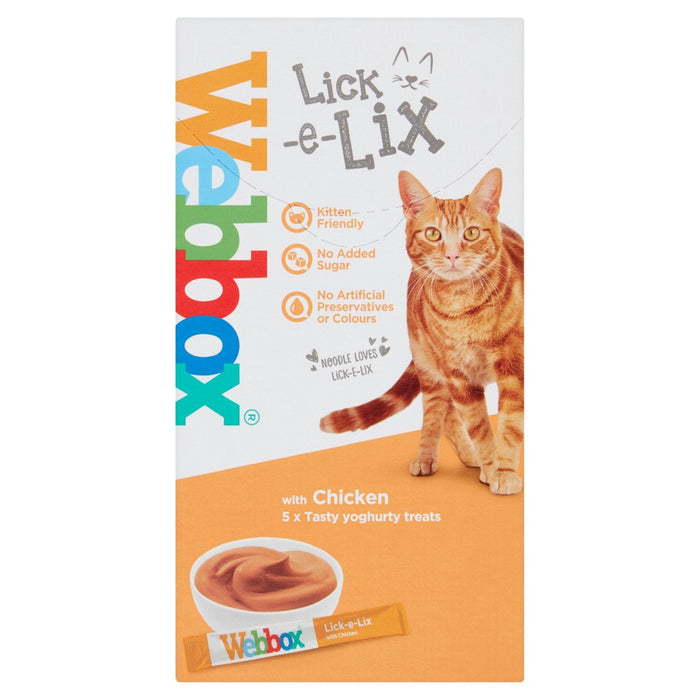 Webbox Cats Delight Lick E lix Chicken Cat traite 5 x 15g
