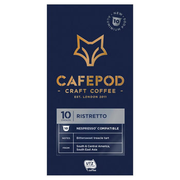 CAFEPOD RISTRETTO NESPRESSO COMPATIBLE ALUMINUM Kaffee Pods 10 pro Packung