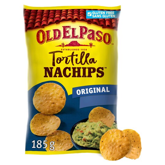 Old El Paso Gluten sin gluten Nachips Tortilla Chips 185G