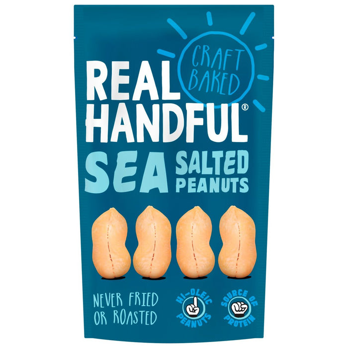 Real Handful Sea Salted Craft Baked Hi Oleic Peanuts 112g