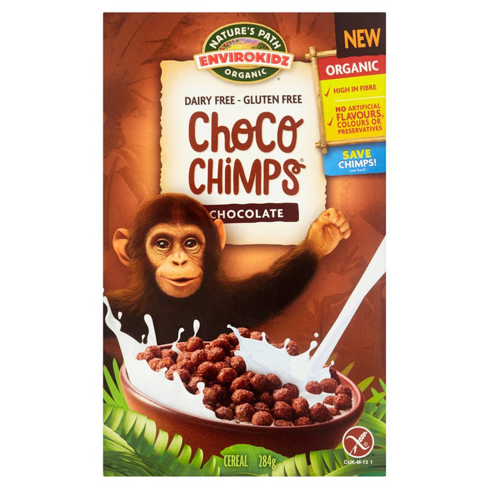 Cereal de Chimps de chocolate de chocolate sin gluten de la naturaleza Envirokidz Cereal 284G
