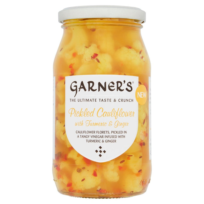 Garners Pickled Coliflor con jengibre y cúrcuma 430g