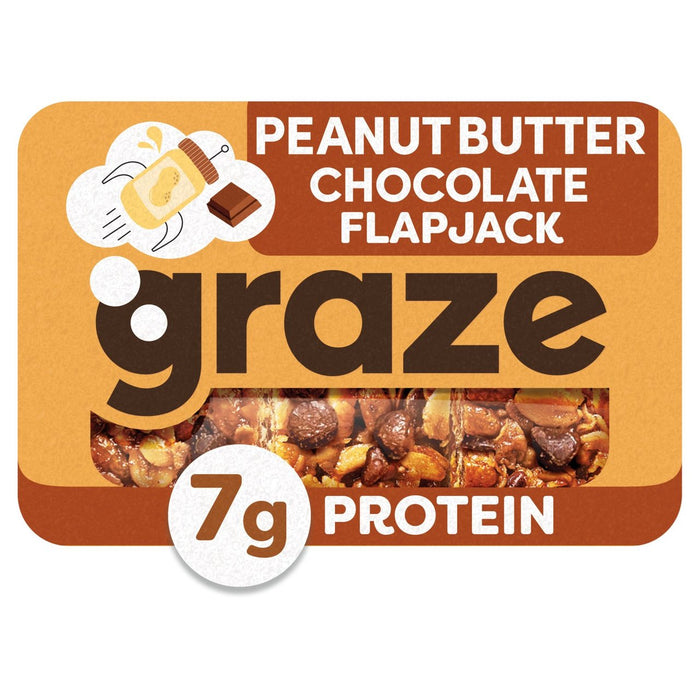 Graze Flapjack Erdnussbutter -Schokoladenprotein 50g